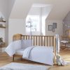 Stars & Stripes Cot/Cot Bed Bedding Set - Grey