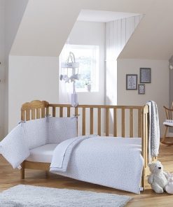 Stars & Stripes Cot/Cot Bed Bedding Set - Grey
