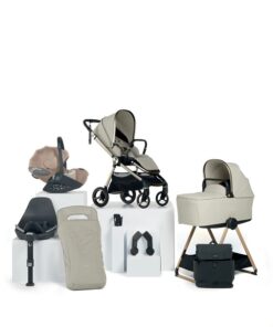 Mamas & Papas Vardo Pushchair Bundle with Cybex Cloud T Car Seat  - Shell/Cosy Beige