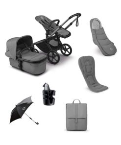 Bugaboo Fox 5 Renew Complete Pushchair Bundle - Moon Grey