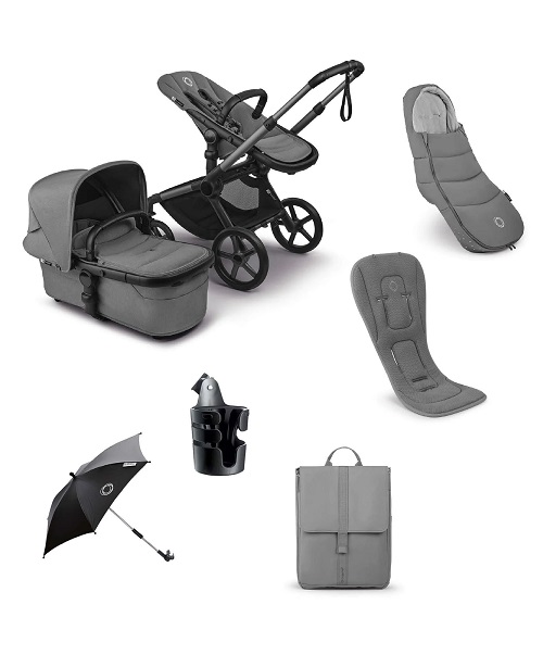Bugaboo Fox 5 Renew Complete Pushchair Bundle - Moon Grey