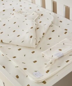 Silver Cross Rosa & Blue Cot Bed Starter Set - Bunny
