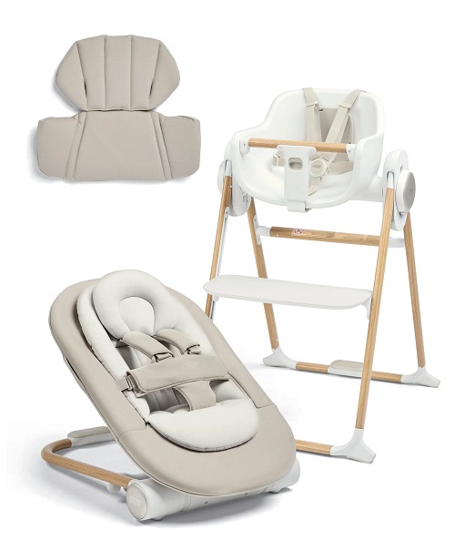 Mamas & Papas Eno Highchair, Bouncer & Cushion Complete Bundle