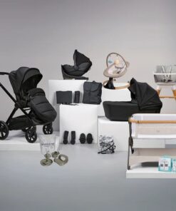 Bababing Raffi MKII Travel, Home & Feeding Bundle - Satin Black