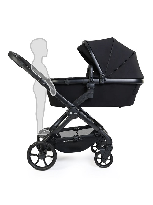 iCandy Peach 8 Pushchair & Carrycot 360 Car Seat Bundle - Black - Image 2