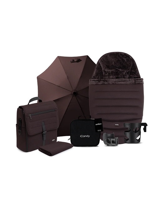 iCandy Peach 8 Pushchair & Carrycot 360 Car Seat Bundle - Coffee Bean - Image 9