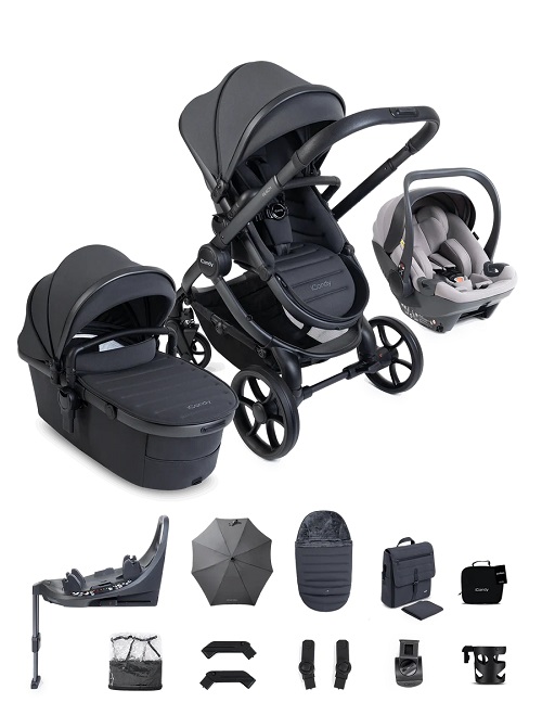 iCandy Peach 8 Pushchair & Carrycot 360 Car Seat Bundle - Grey