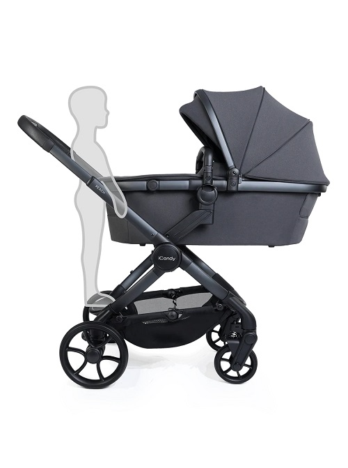 iCandy Peach 8 Pushchair & Carrycot 360 Car Seat Bundle - Grey - Image 2