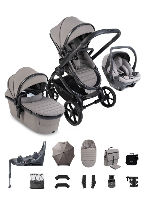 iCandy Peach 8 Pushchair & Carrycot 360 Car Seat Bundle - Porcini