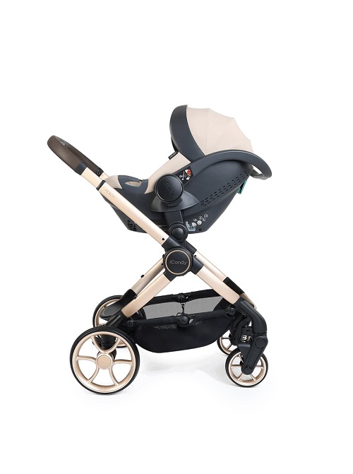 iCandy Peach 8 Pushchair & Carrycot 360 Car Seat Bundle - Biscotti - Image 5